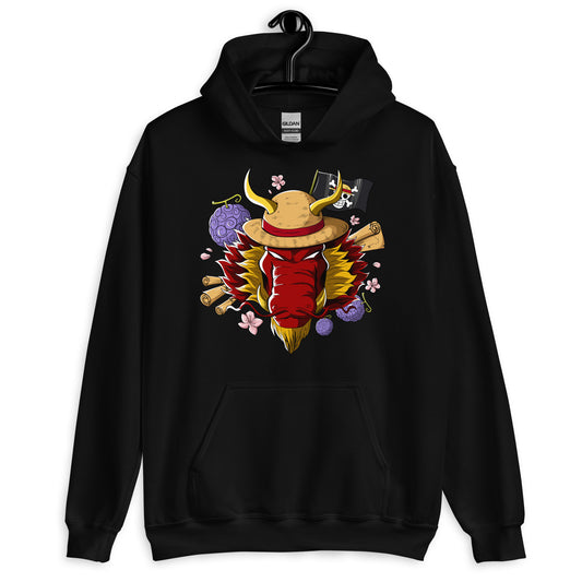 Red Luffy Dragon Hoodie